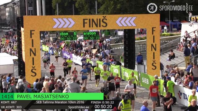 PAVEL MASJATSENKO 1414 l SEB Tallinna Maraton 10km 2016 смотреть онлайн