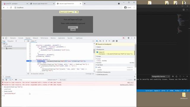 PicoCTF Walkthru [32] - Client-side-again (Heavily obfuscated JavaScript) смотреть онлайн