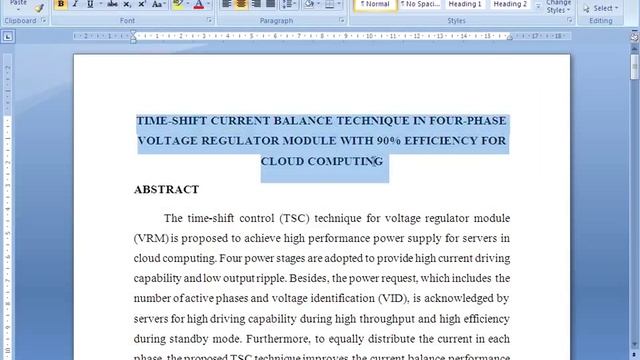 SD IEEE JAVA Time-Shift Current Balance Technique in Four-Phase Voltage Regulator Module with 90% смотреть онлайн