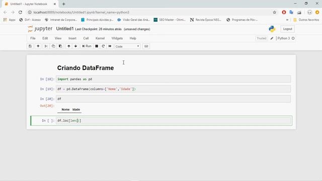 Python Pandas - Criando DataFrame e incluindo registros com loc e append - Código na descrição. смотреть онлайн