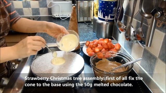 Strawberry Christmas tree step by step tutorial recipe смотреть онлайн