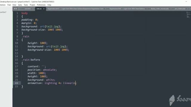 Rain animation using html css|| html|| css || animation using html css|| html project смотреть онлайн