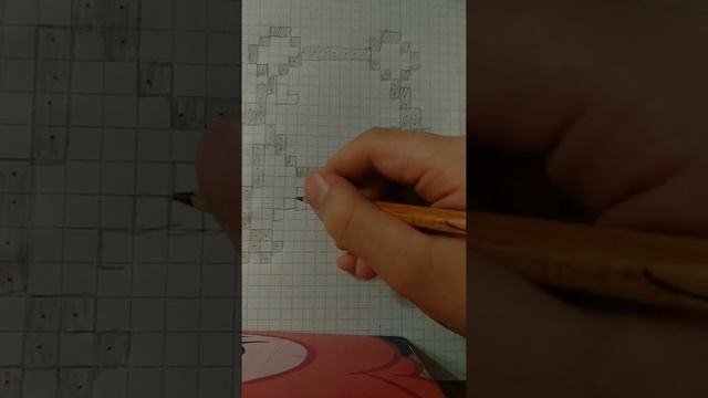 Рисуем аниме девочку по клеточкам. смотреть онлайн
