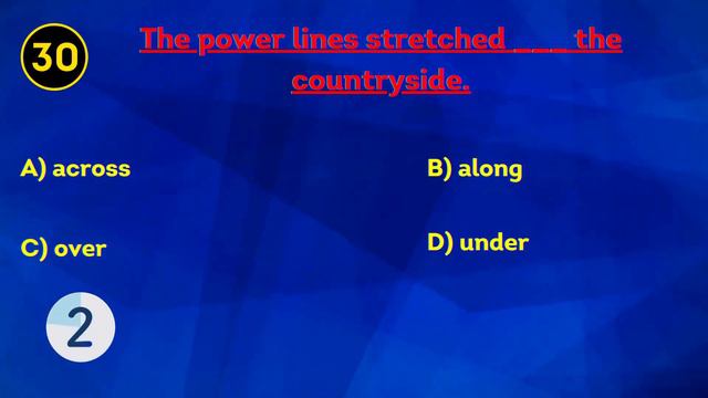 60 [Prepositons of Motion] Along Across Over | English Grammar Quiz | Test your English | смотреть онлайн