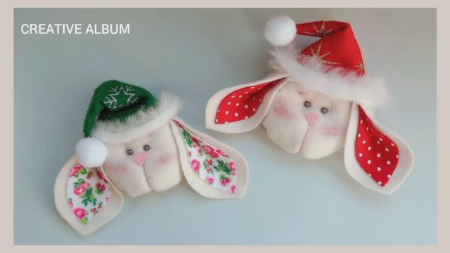 Новогодние поделки. Магнит "Кролик" - символ 2023 года. смотреть онлайн