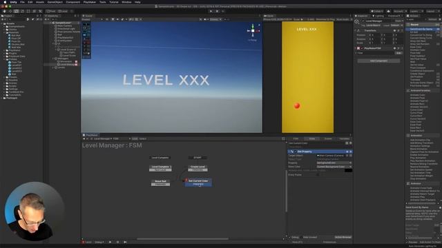 Remake Roller Splat with Unity 3D and Playmaker - Changing background color and animating floats смотреть онлайн
