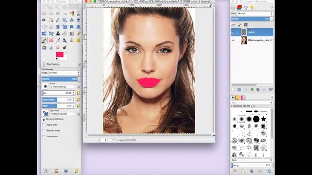 Make-up with Gimp : How to add Lip Gloss смотреть онлайн