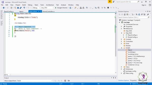 #1 "Hello Word" in Asp.net Mvc with ReactJS | Server side смотреть онлайн