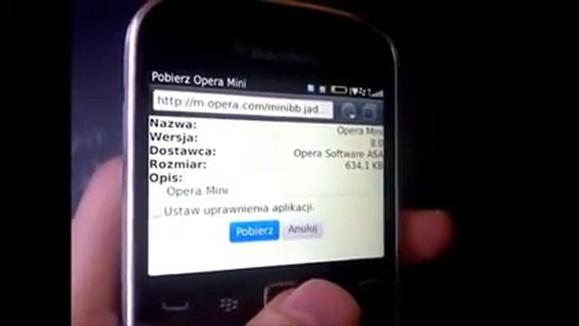 BlackBerry Opera Mini 8 смотреть онлайн