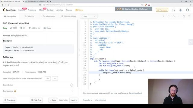 100 Interview Questions in RUST! ep.5 Reverse a linked list смотреть онлайн