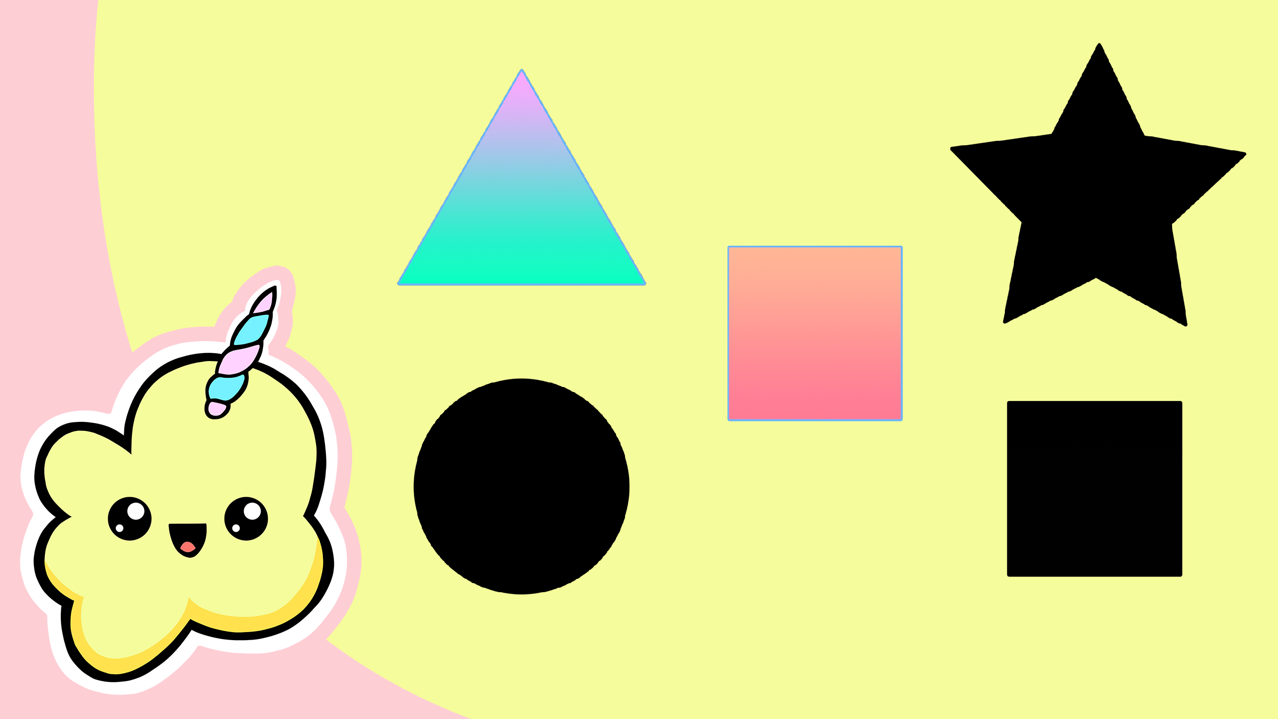 Мультик фигуры и формы ★ Pop Unicorn - силуэты и простые формы смотреть онлайн