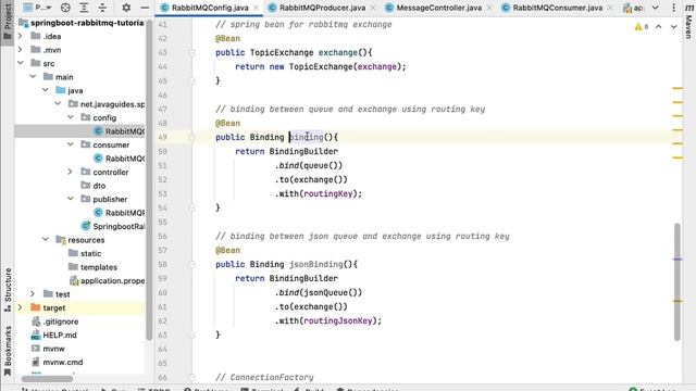 Spring Boot RabbitMQ Tutorial - #13 - Configure RabbitMQ for JSON Message Communication смотреть онлайн