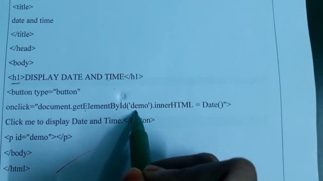 Displaying Date and Time | Javascript Program смотреть онлайн
