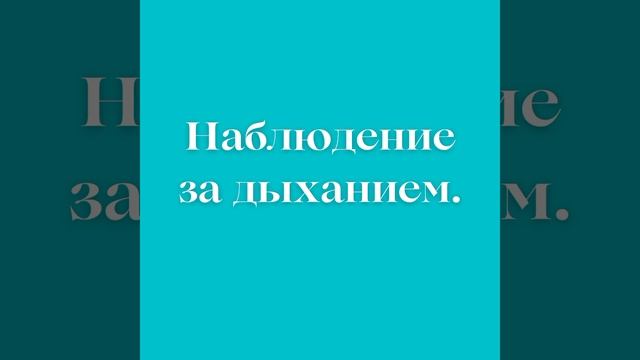 Наблюдение за дыханием, подсчет дыханий. смотреть онлайн