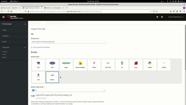 Openshift - Deploy an application from git смотреть онлайн