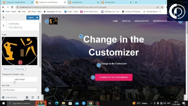 How to change site logo in wordpress with two diffrent them 2023 | wordpress tutorial in hindi #cp смотреть онлайн