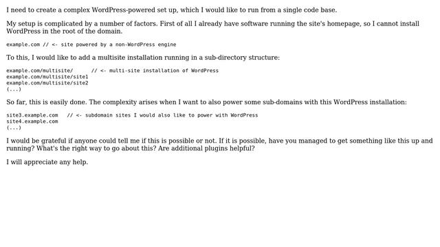 Wordpress: Multisite installation combining subdomains and subdirectories смотреть онлайн