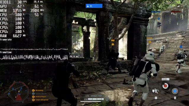 Star Wars Battlefront II (Multiplayer). FPS Test AMD Athlon II X4 641(Nvidia GeForce GTX 1050) смотреть онлайн