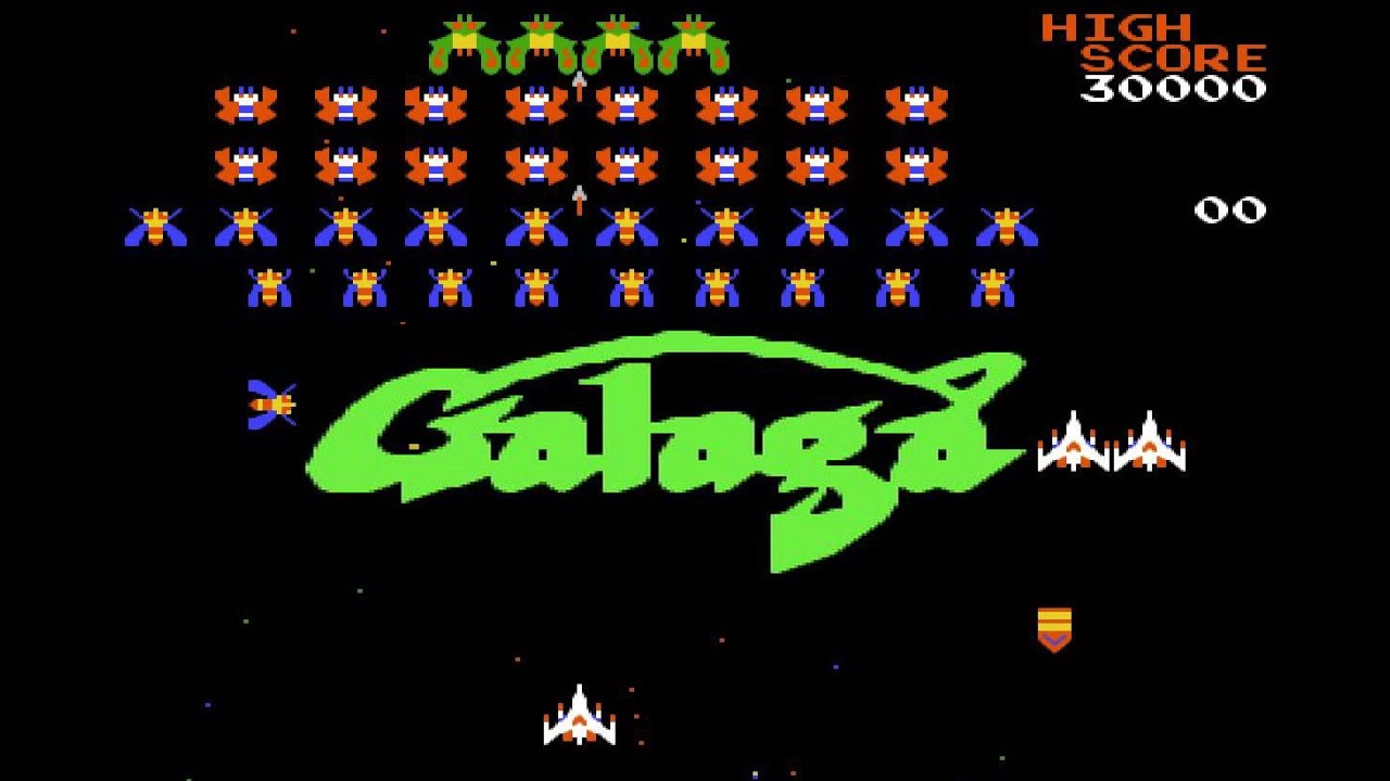 Galaga Игры NES / Dendy взрывающая мозг игра на денди попробуй пройти несколько уровней. стрелялка смотреть онлайн