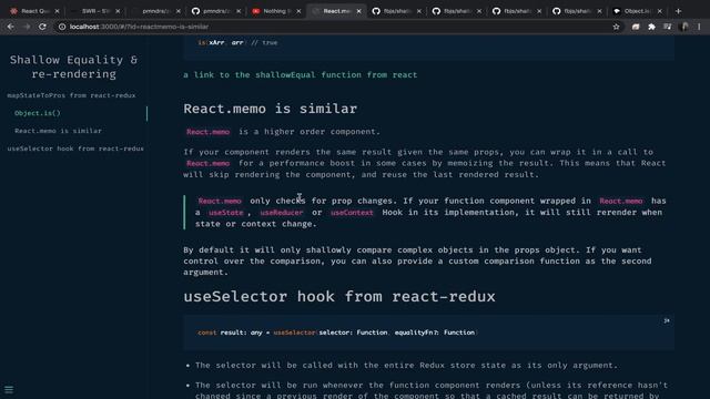 Shallow Equality and re-rendering in the context of mapStateToPros || useSelector || React.memo смотреть онлайн