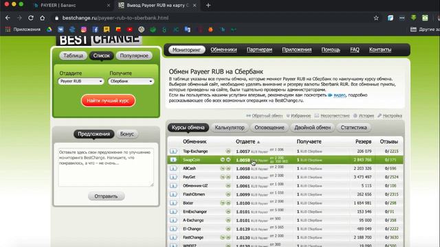 Как пользоваться сервисом Bestchange.