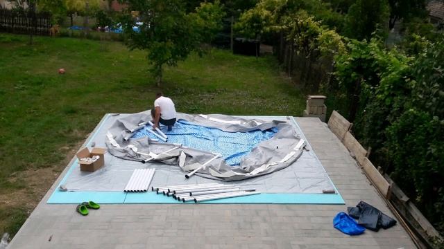 Intex Prism Frame Ø457 x 122 cm pool installation смотреть онлайн
