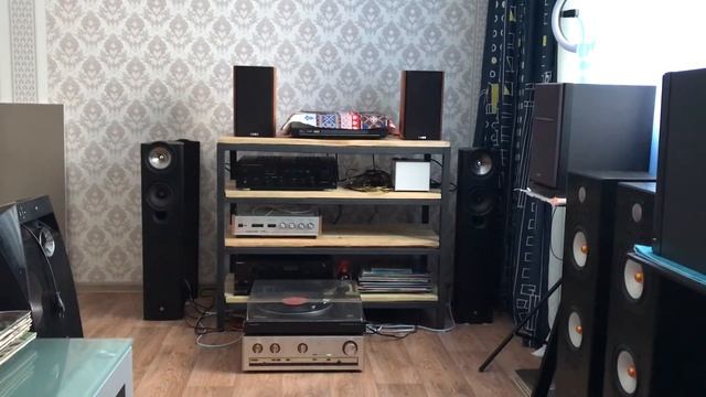 Luxman L-435+Kef IQ5+винил смотреть онлайн