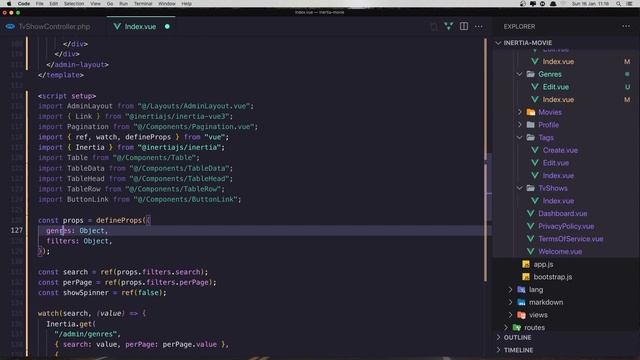#20 Laravel Inertia Vue Movie App | Tv Show Index Page | Laravel 8 Tutorial смотреть онлайн