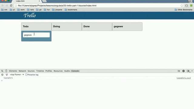 Angular - Пишем Trello - #2 - Делаем добавление и удаление списков смотреть онлайн