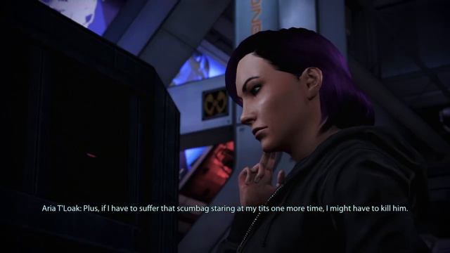Mass Effect Legendary Edition Aria on Blue Suns Leaders chances of sleeping with her смотреть онлайн