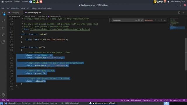 Dompdf di CodeIgniter3 menggunakan PHP 5.X смотреть онлайн
