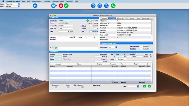 Accounts Payable Vendor Invoice - macOs смотреть онлайн