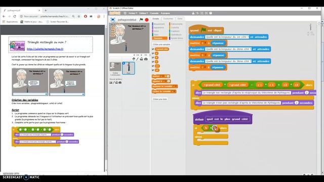 Savoir si un triangle est rectangle - Scratch смотреть онлайн