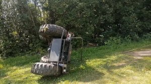 Испытания дуги безопасности и ограничителя поворота на каракате РАВ