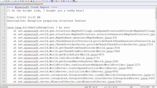 Messing up Minecraft's Crash Reports смотреть онлайн