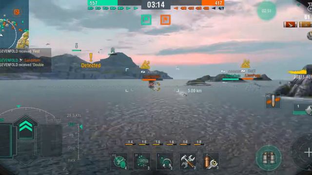 Test new ship Uss - Worcester (playing with Bot) #world of warship Blitz смотреть онлайн