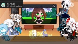 Sans aus reacts to fandoms||part 2|| Afton family || gacha club ||