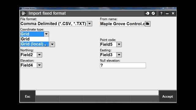 Trimble Access .csv file import смотреть онлайн