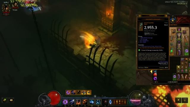 Wizard Patch 2.2 Tal Rasha's Greater Rift 50-52 Diablo 3 Reaper of Souls смотреть онлайн