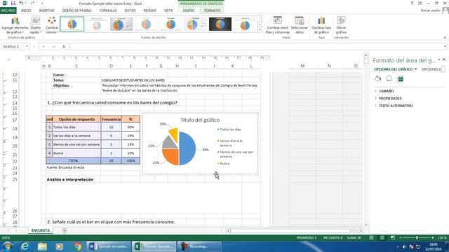 Representar encuestas con gráficos estadísticos en Excel смотреть онлайн