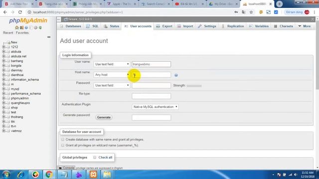 Tạo cơ sở dữ liệu (database) trên xampp смотреть онлайн