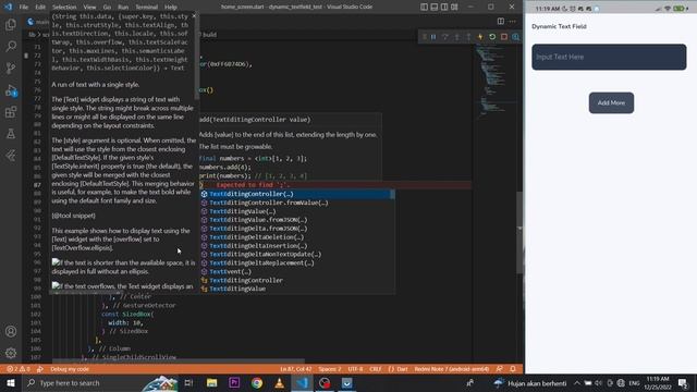 How to dynamic text field with flutter смотреть онлайн