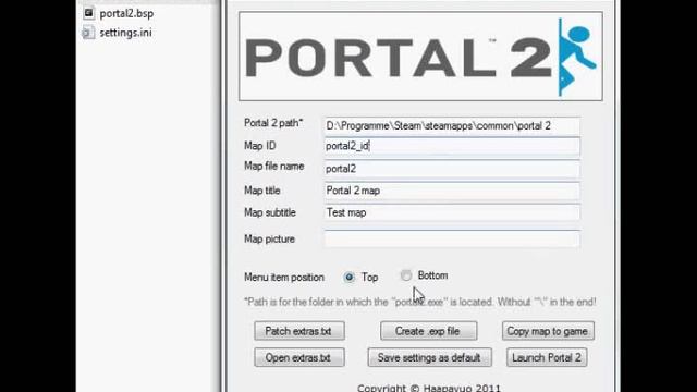 How to put Portal 2 custom maps into the Extras Menu смотреть онлайн