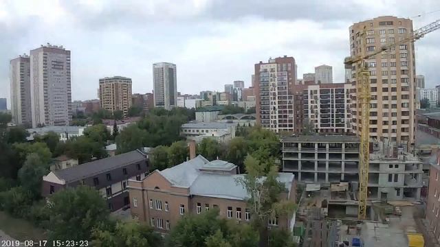 Таймлапс строительства БонАпарт Новосибирск 17/08/2019 смотреть онлайн