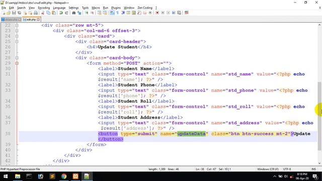 Data Update System | PHP Online Bangla Tutorial By Mahid | Part 5 смотреть онлайн