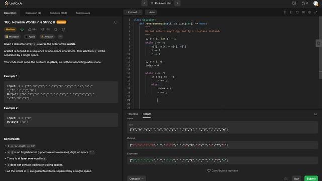 LeetCode 186 - Reverse Words in a String II: A Microsoft Journey смотреть онлайн