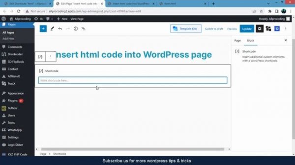 How to insert html code into WordPress page| Best WordPress html import plugin