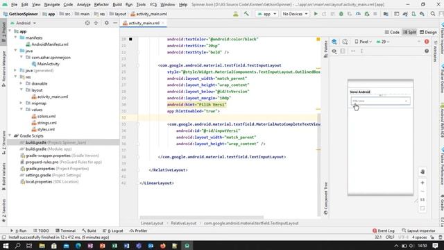 Tutorial GET Data JSON ke Spinner dengan Android Studio смотреть онлайн