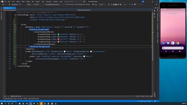 Animated Gradient Background in Xamarin Forms | Xamarin.Forms Brushes (LinearGradientBrush) смотреть онлайн