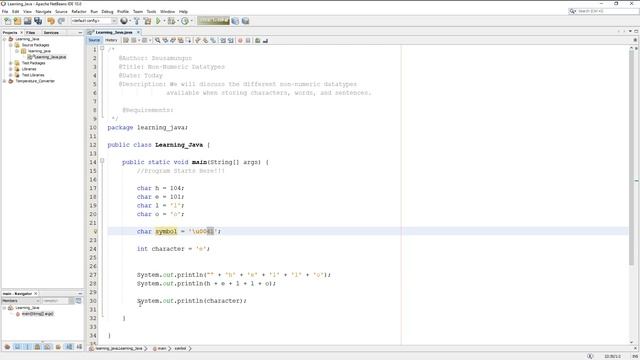 LEARNING JAVA: Char Datatype смотреть онлайн